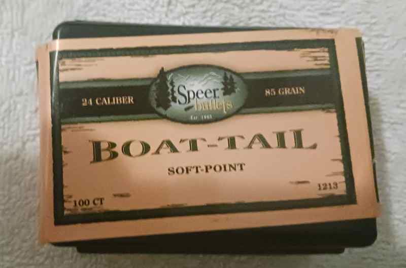 Speer 24 cal., 85 gr., SP - open box 90 rds