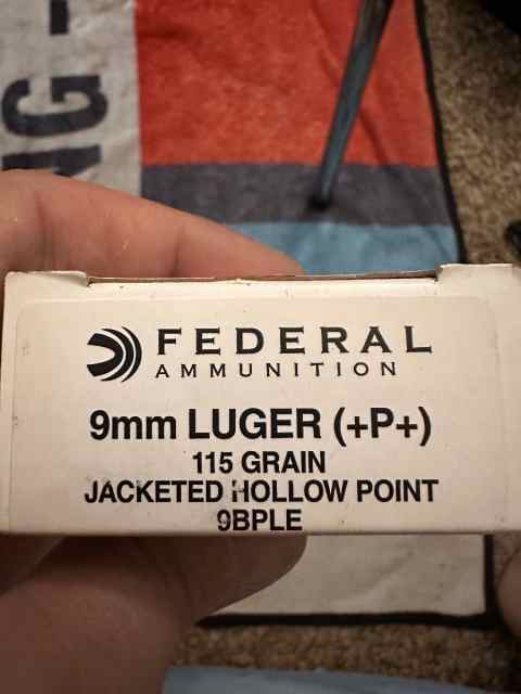Federal 9mm +p+ 15 boxes of 50rnds 