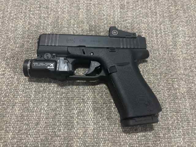 Glock 43x MOS with TLR tactical light and Red dot