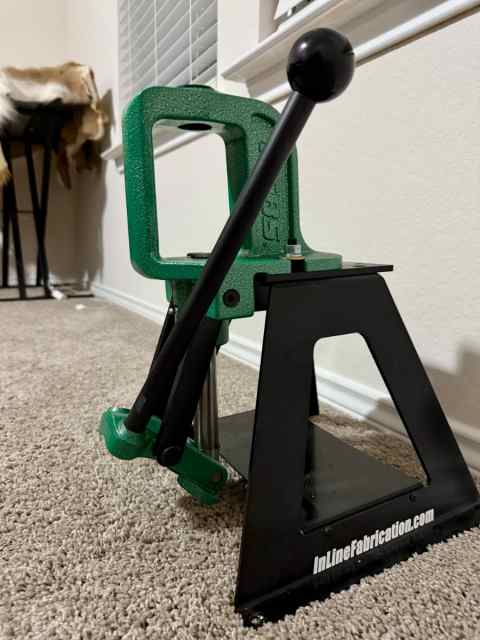 RCBS Rebel press with inline fabrication stand