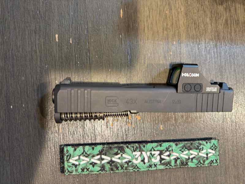 Glock 43x Completed Slide | Holosun 407k-X2 | Inte