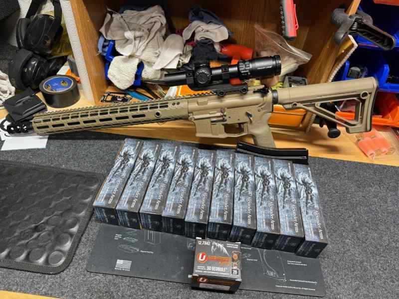 50 Beowulf Aero FDE with Scope and Ammo