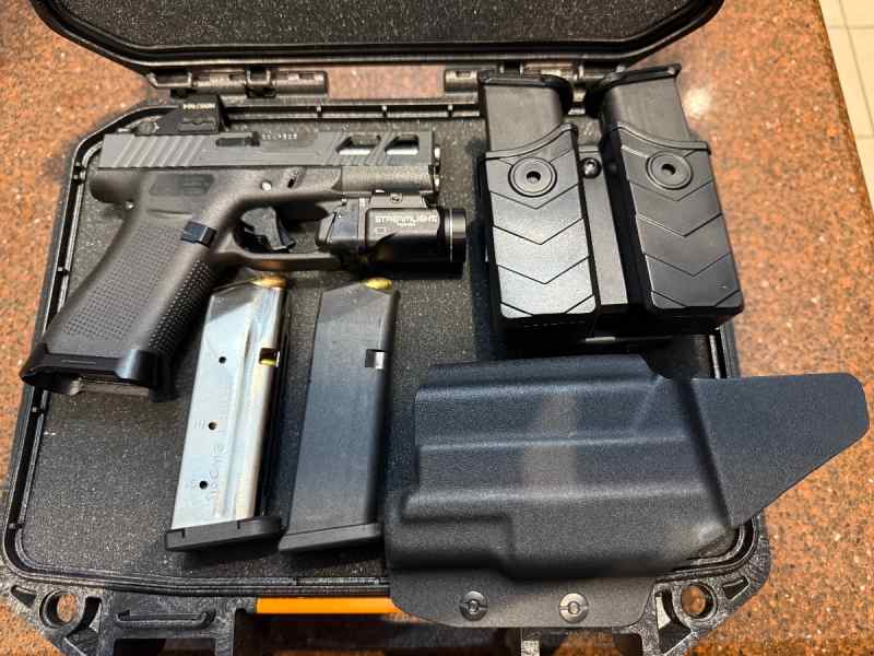 GLOCK 43X WITH 407K with BUZZSAW SLIDE