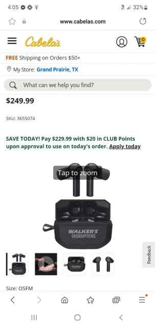 WALKER&#039;S DISRUPTER ELECTRONIC EAR BUDS
